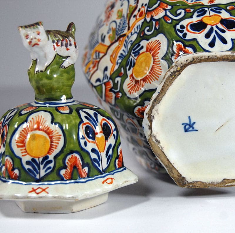 Vase Dutch Delft, multicolor porcelain, Netherlands, 18th century - 41817