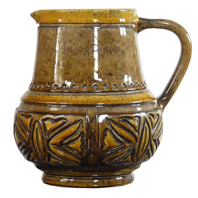 Jug sgraffito, dark brown, ceramics, Italy, 1960s. - DIMENSION