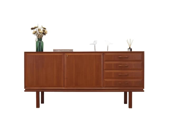 Sideboard, brązowy, teak, Szwecja, lata 60. - WYMIARY