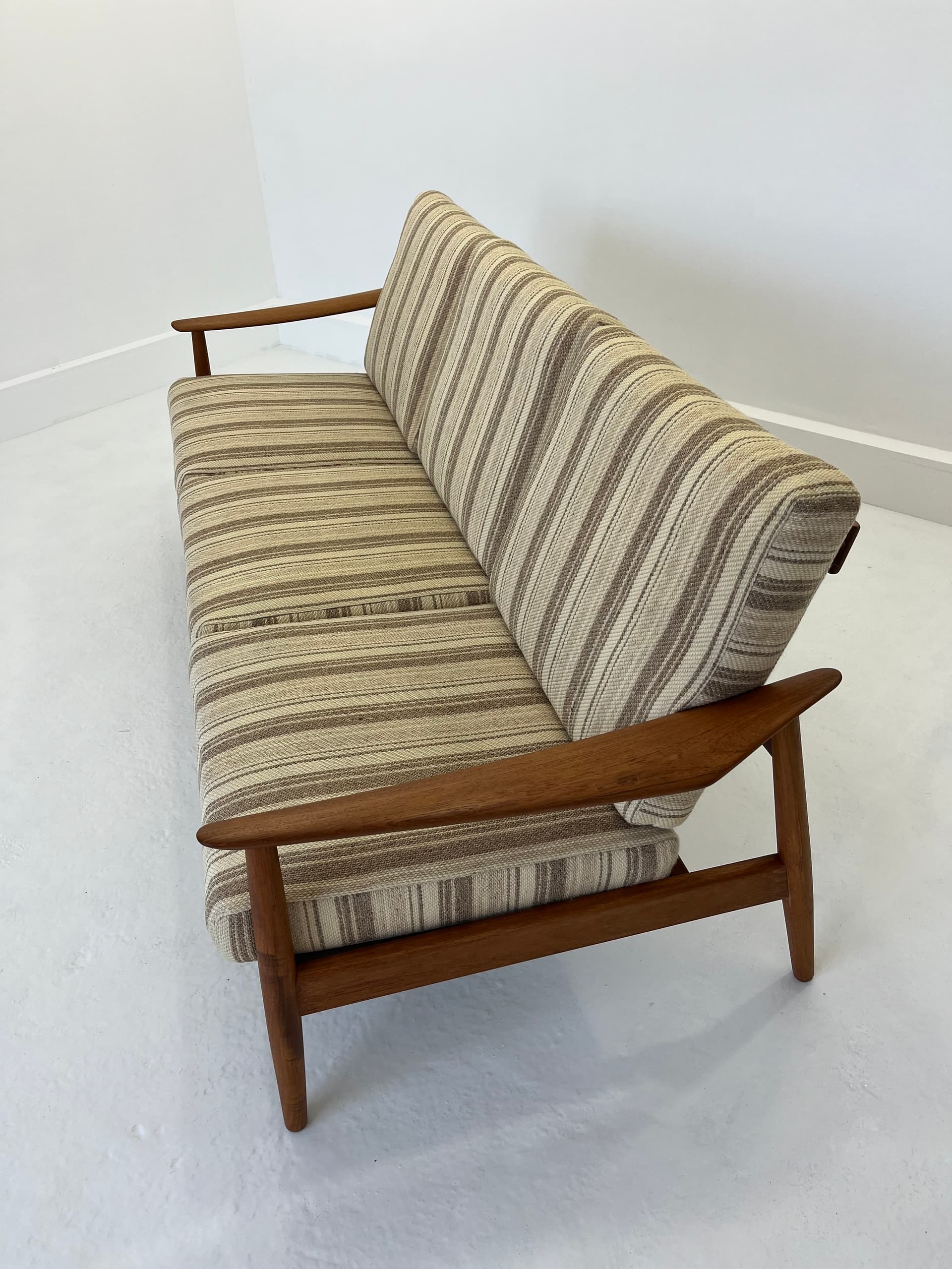 Sofa 3-osobowa, teak brązowy jasny, proj. A. Vodder, dla France & Son, Dania, lata 60. - 40821