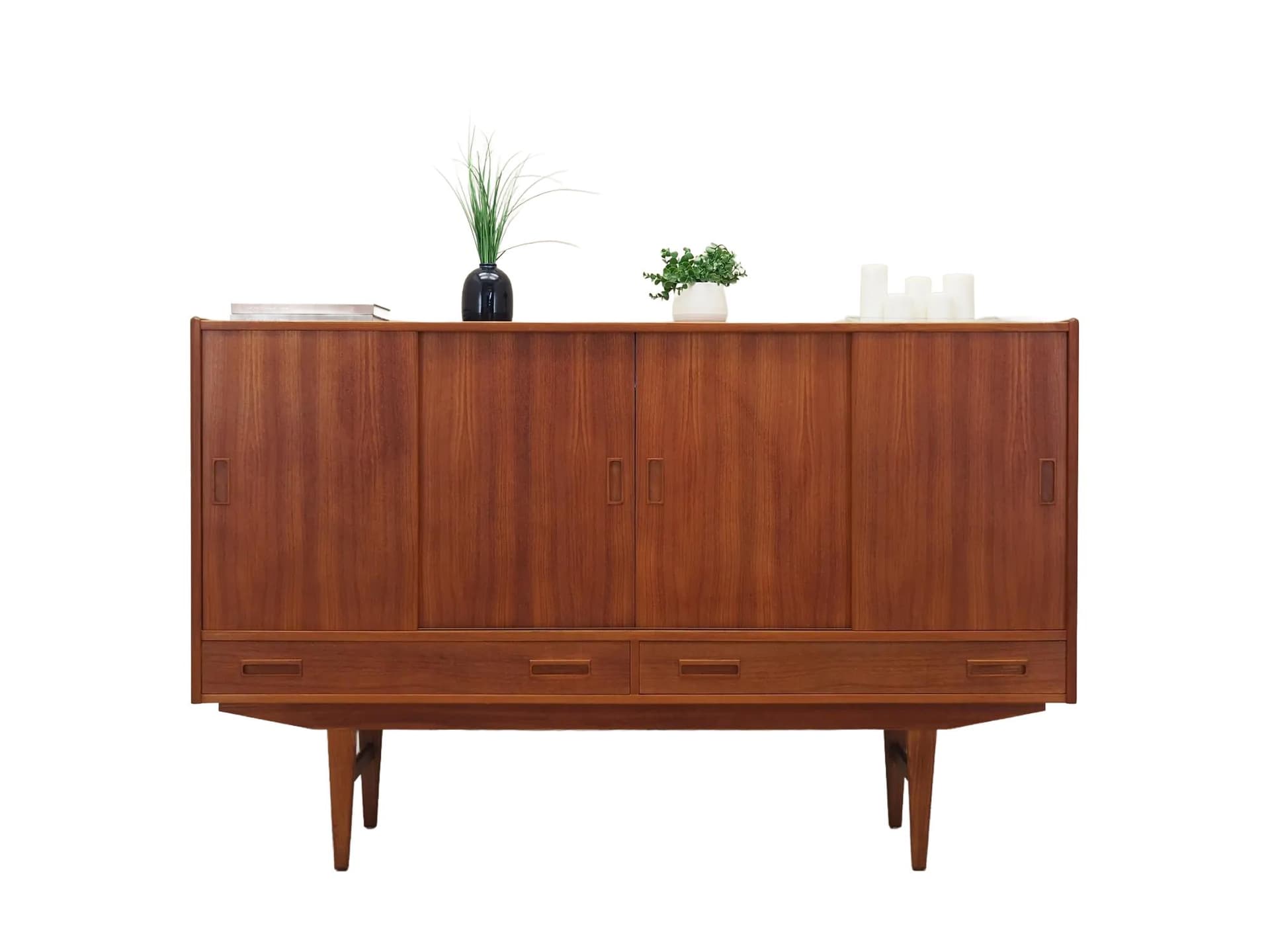 Highboard, teak brązowy, Børge Dam, Dania, lata 70.