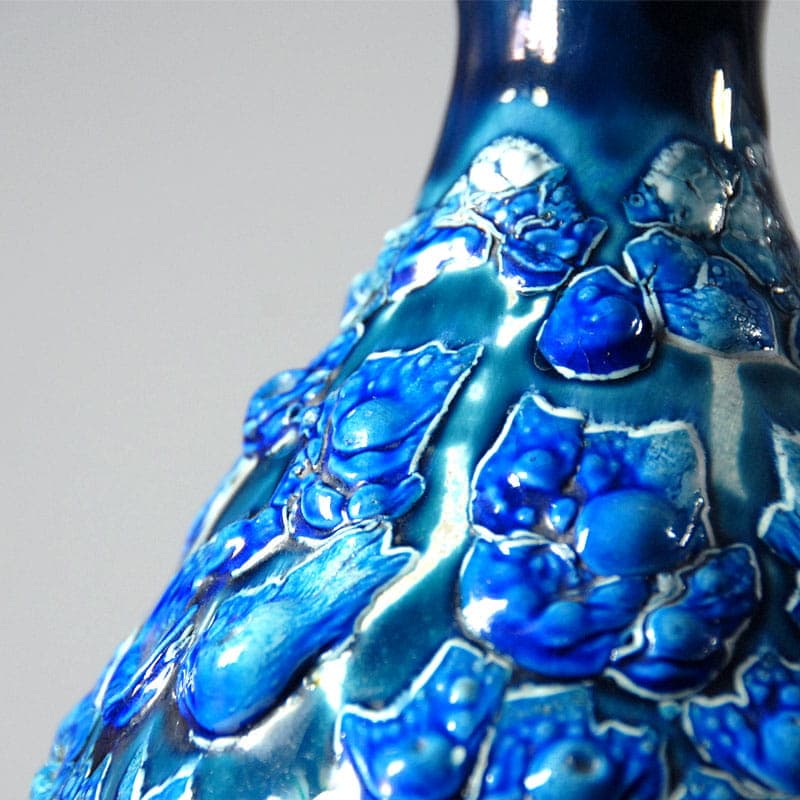 Wazon Vallauris, niebieski, ceramika, Francja, lata 60. - 41704