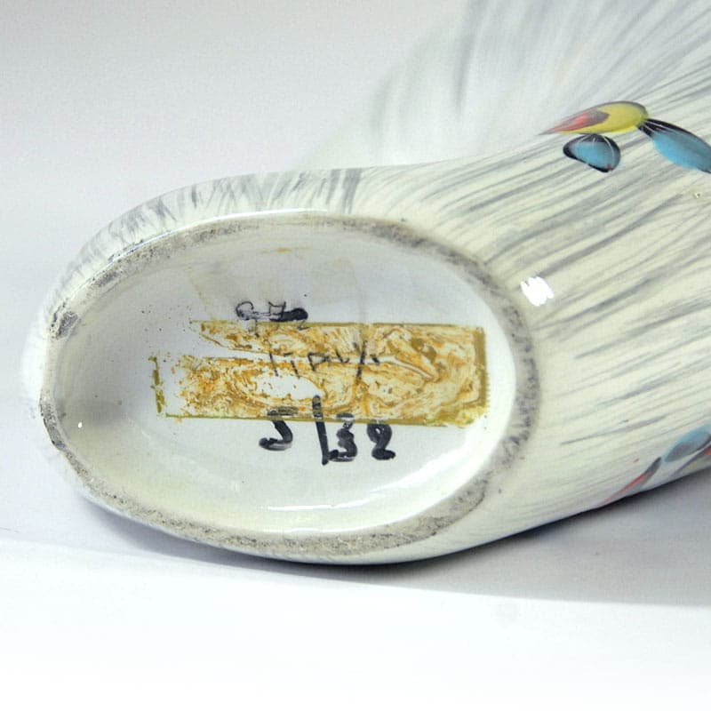 Wazon sgraffitto, ceramika biała, Włochy, lata 60. - 41683