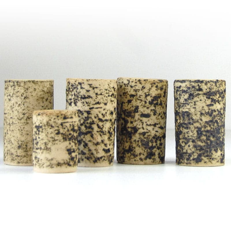 Zestaw pięciu wazonów cylindrycznych, styl P. Groeneveldt, beżowy, ceramika, Dania, lata 60. - 41663