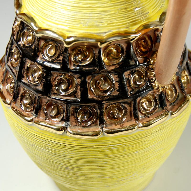 Dzban ceramiczny Nuovo Rinascimento, żółty, ceramika, Włochy, lata 60. - 41631