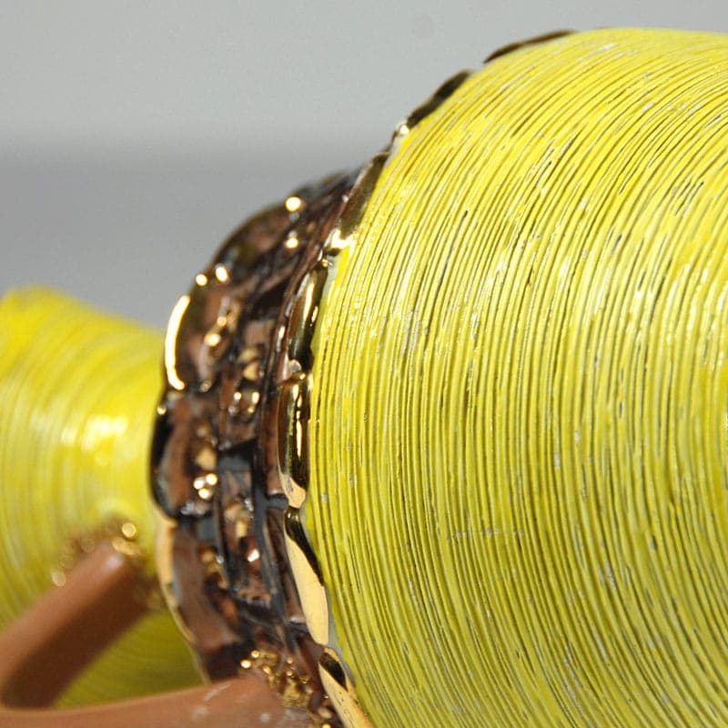 Dzban ceramiczny Nuovo Rinascimento, żółty, ceramika, Włochy, lata 60. - 41633