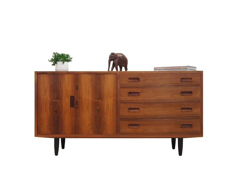 Komoda, palisander brąz ciemny, proj. C. Jensen, dla Hundevad, Dania, lata 70.