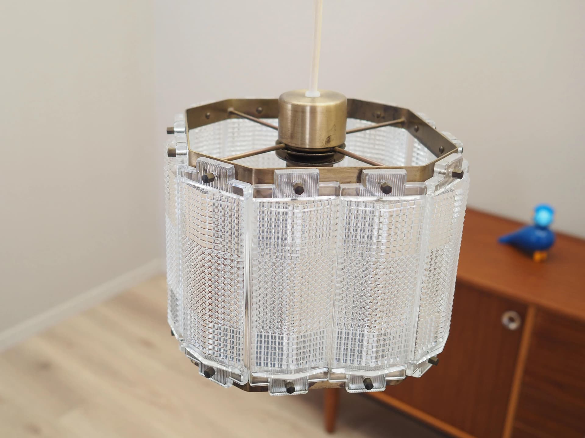 Pendant lamp, copper brass, Denmark, 1970s - 42777