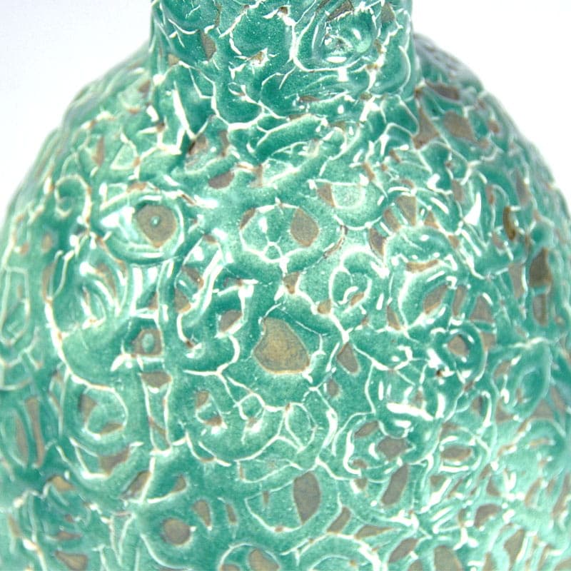 Wazon, turkusowy, ceramika, Belgia, lata 60. - 41571