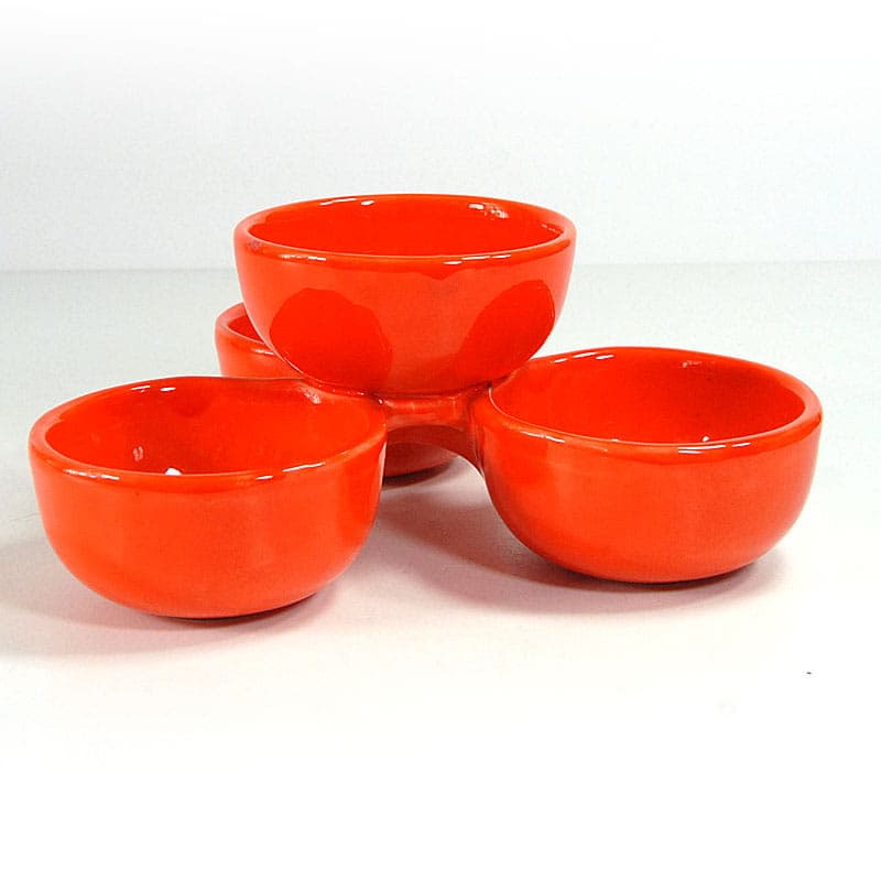 Patera, ceramika pomarańczowa, Włochy, lata 70. - 41536