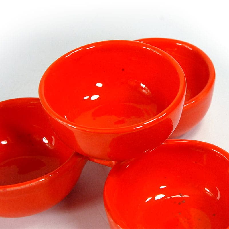 Patera, ceramika pomarańczowa, Włochy, lata 70. - 41535