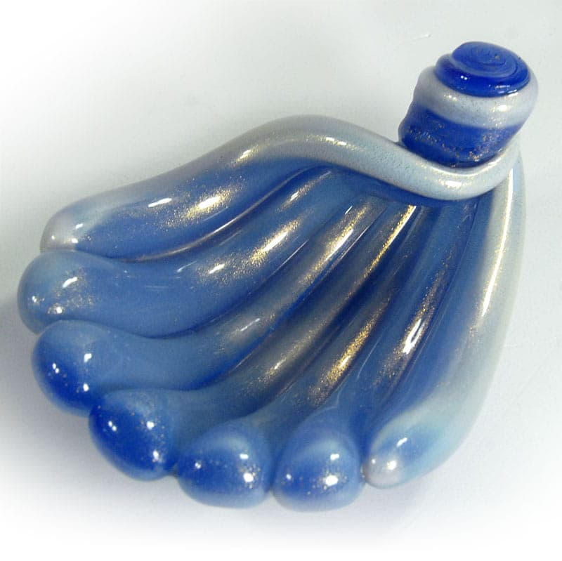 Bowl Shell, ivory white glass, Seguso, Murano, Italy, 1970s. - 41522