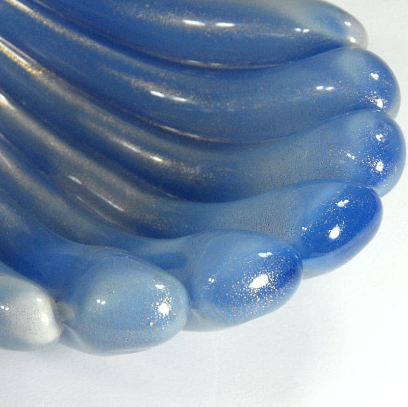 Bowl Shell, ivory white glass, Seguso, Murano, Italy, 1970s. - 41529