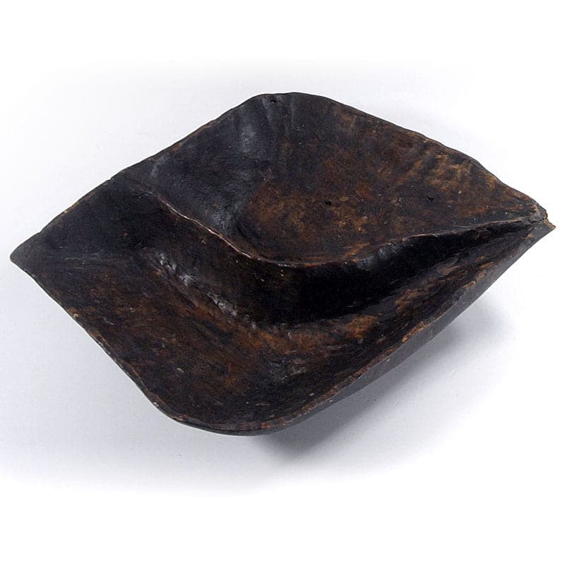 Decorative bowl, dark brown wood, Africa, vintage - 41506