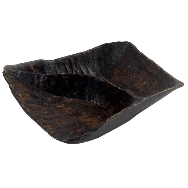 Decorative bowl, dark brown wood, Africa, vintage - DIMENSION