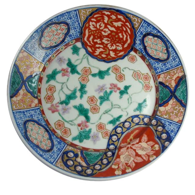 Serving Dish Hichozan Shinpo, multicolor, ceramics, Japan, 19th c. - DIMENSION