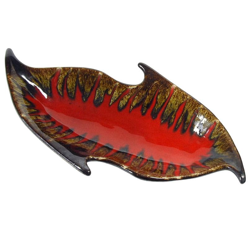 Platter Vallauris, red, ceramics, France, 1960s.