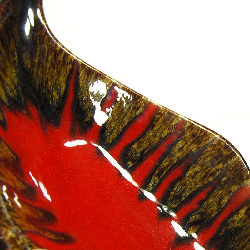 Platter Vallauris, red, ceramics, France, 1960s. - 41484