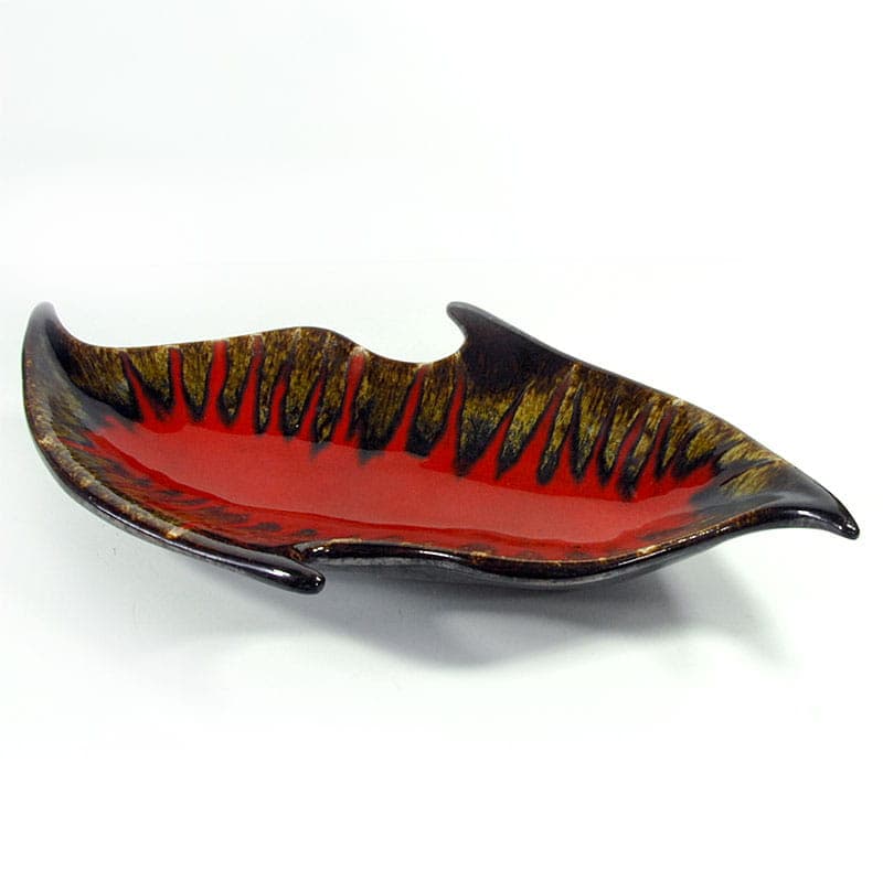 Platter Vallauris, red, ceramics, France, 1960s. - 41487