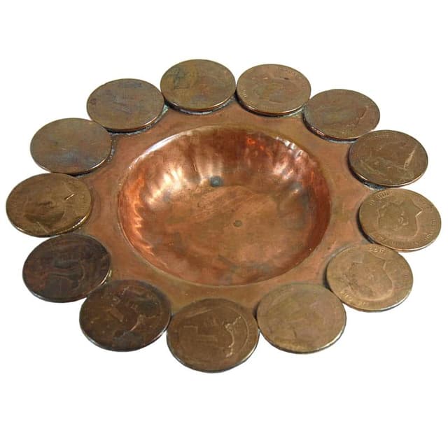Decorative dish, copper, Spain, 19th c. - DIMENSION
