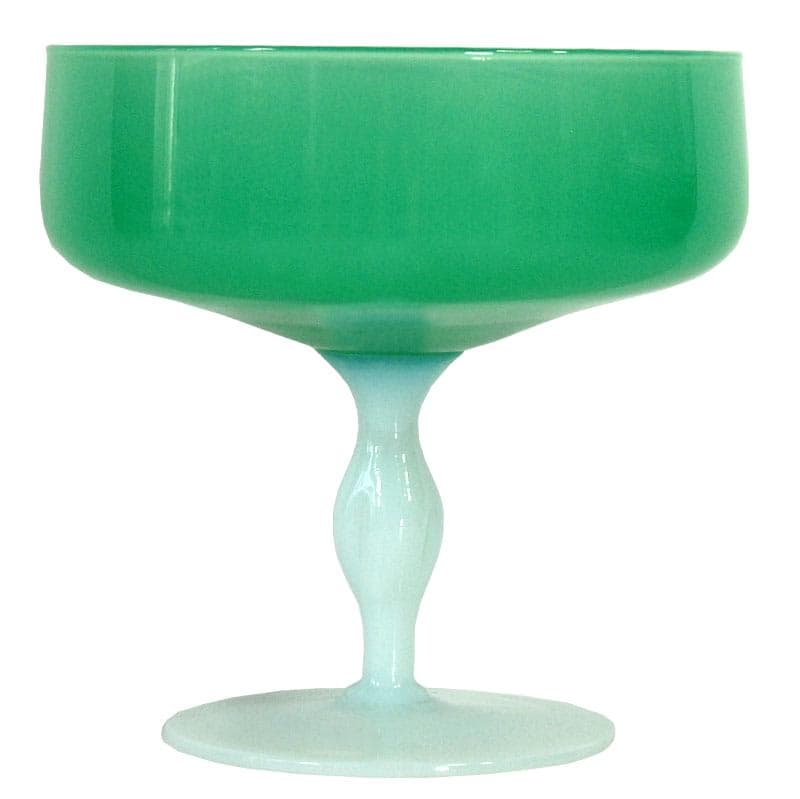 Glass Compote, Green, Empoli, Italy, 1970s.