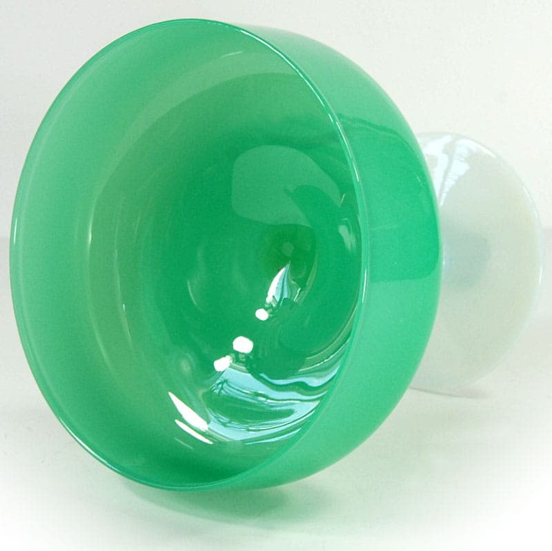 Glass Compote, Green, Empoli, Italy, 1970s. - 41468