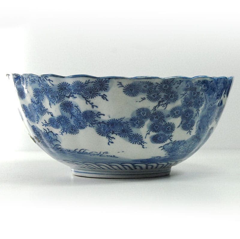 Misa Meiji, biało-niebieska, porcelana, Japonia, początek XX w. - 41456