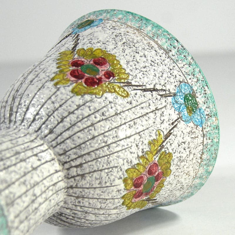 Wazon ceramiczny sgraffito, multikolor, Fratelli Fanciullacci, Włochy, lata 60. - 41427