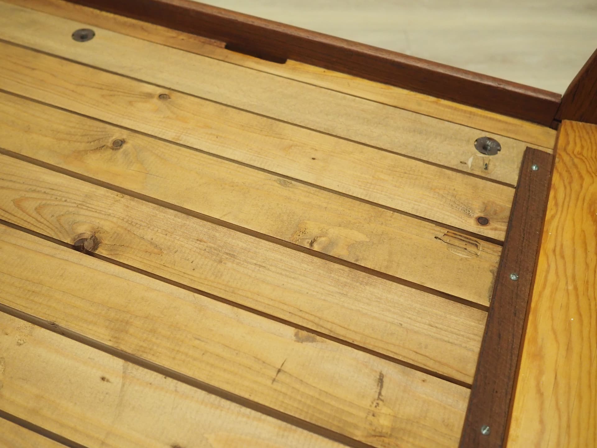 Children’s bed, brown teak, Denmark, 1970s. - 50896