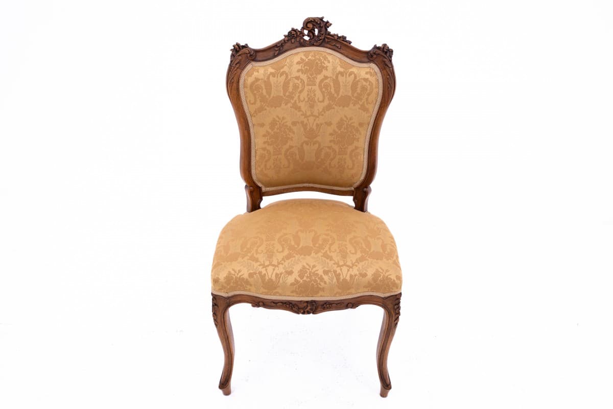 Złote krzesło rokoko, Francja, lata 90. XIX wieku - 47301