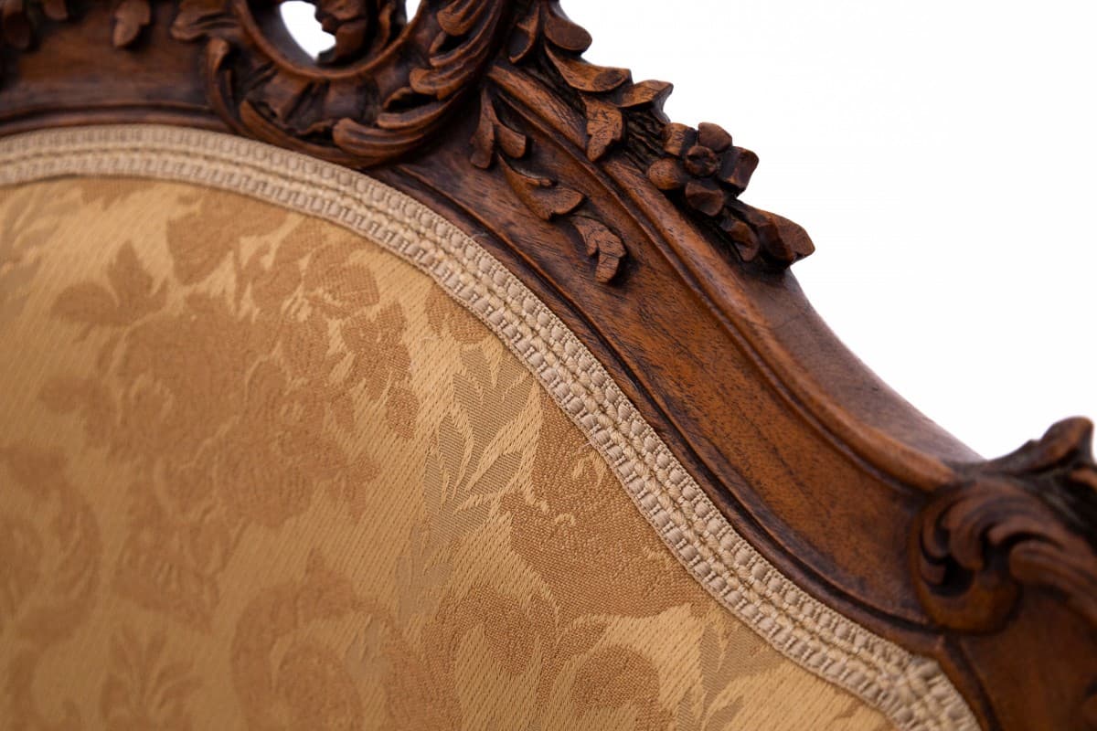 Złote krzesło rokoko, Francja, lata 90. XIX wieku - 47305