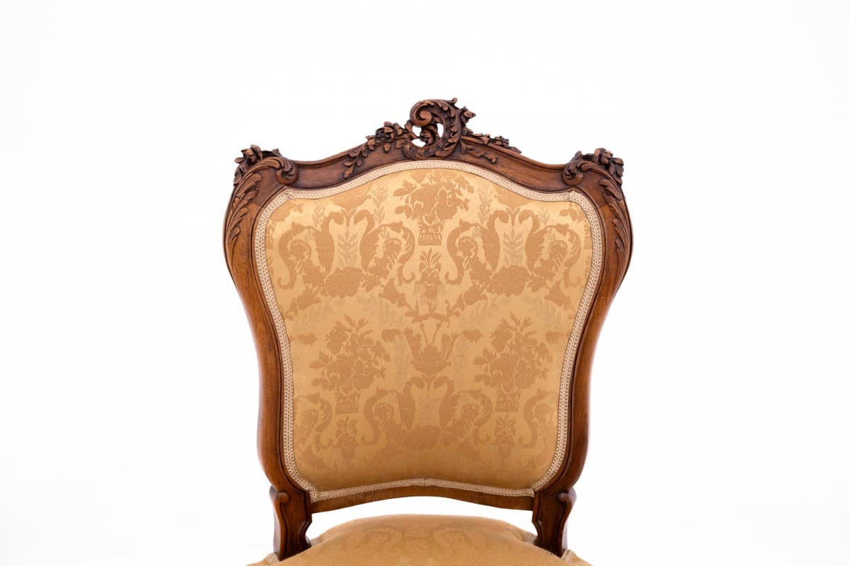 Złote krzesło rokoko, Francja, lata 90. XIX wieku - 47303