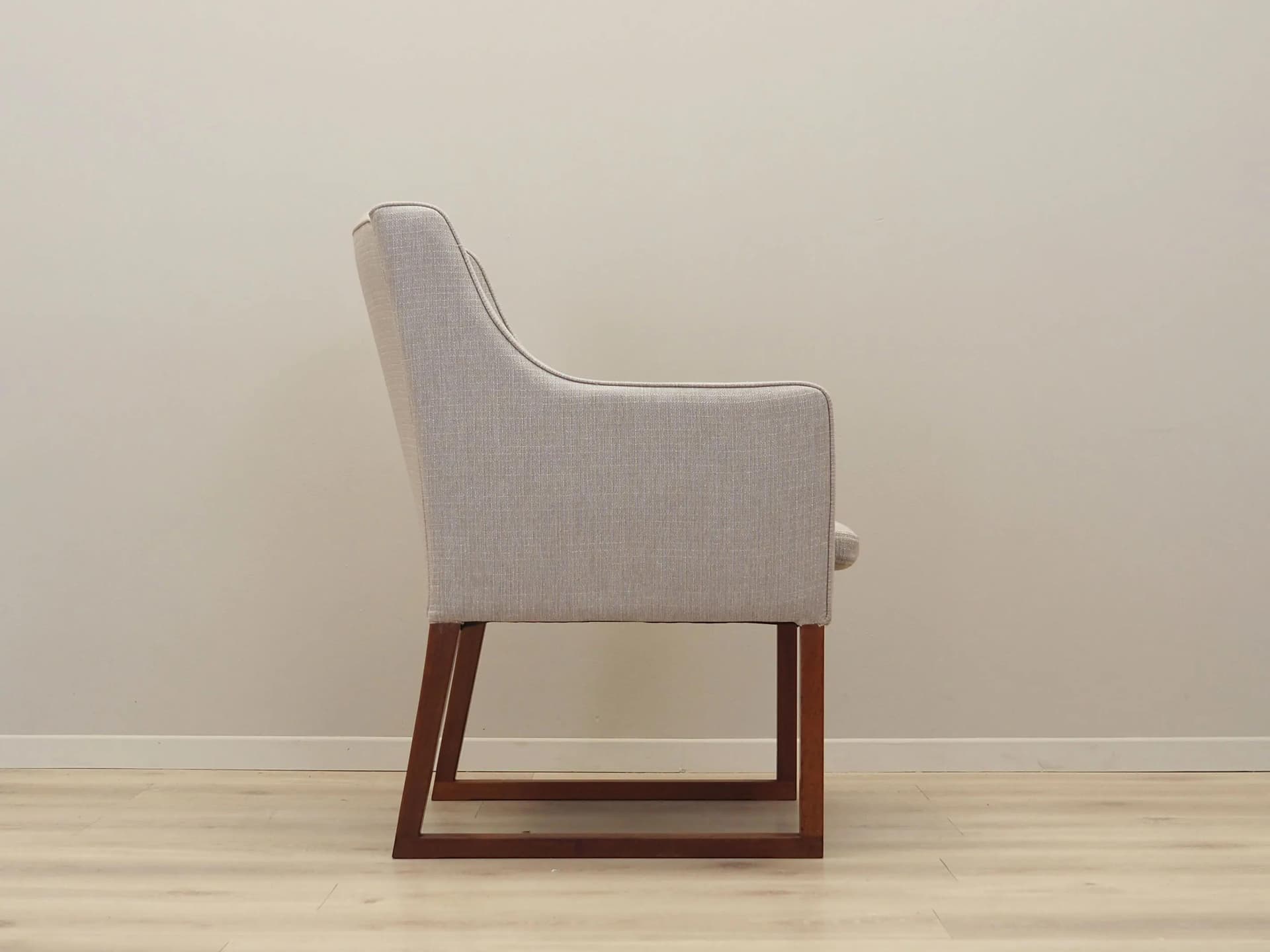 Armchair, beige, teak, by B. Mogensen, Fredericia, Denmark, 1970s. - 42604