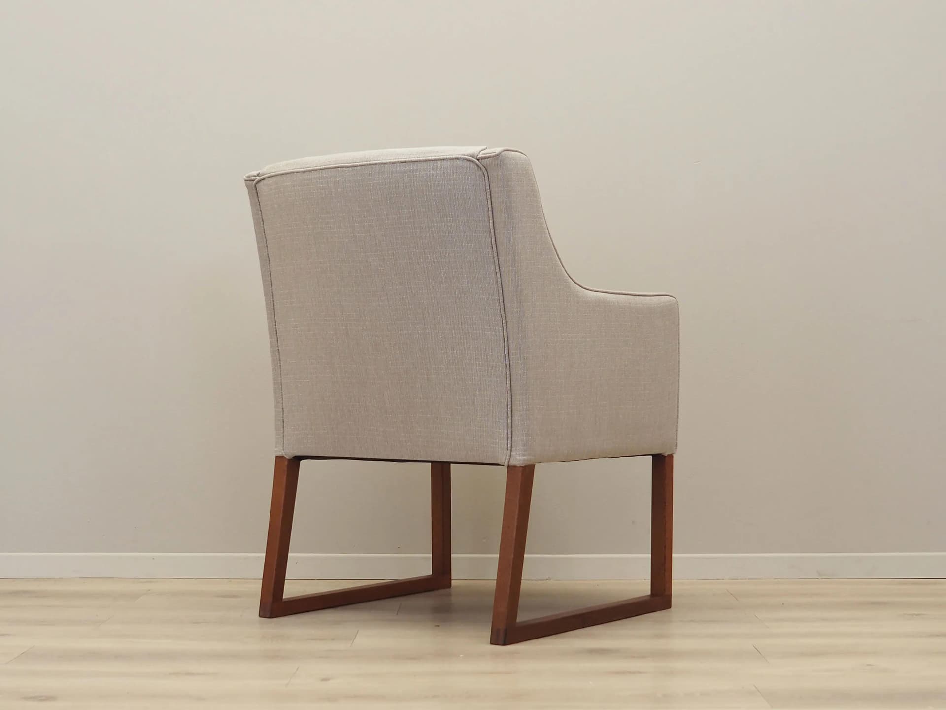 Armchair, beige, teak, by B. Mogensen, Fredericia, Denmark, 1970s. - 42603