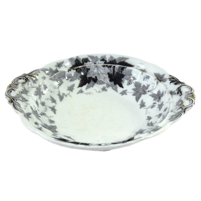 Serving Dish Bryonia, ivory white, faience, Utzschneider & Cie, Sarreguemines, France, late 19th/early 20th c. - DIMENSION