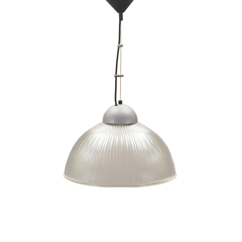Pendant lamp, silver, glass, metal, Denmark, 1970s.