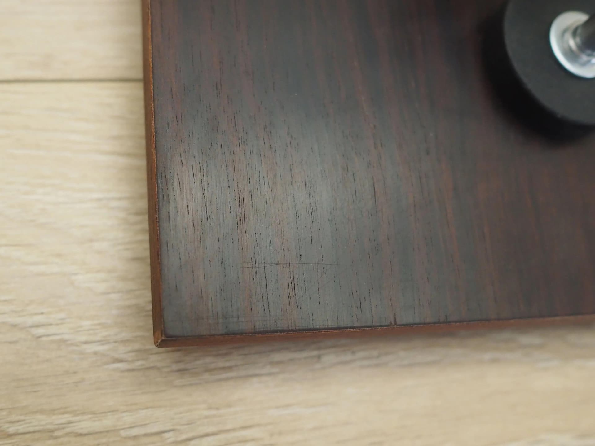 Set of wall sconces, dark brown rosewood, clear glass, chrome metal, Denmark, 1970s. - 42574