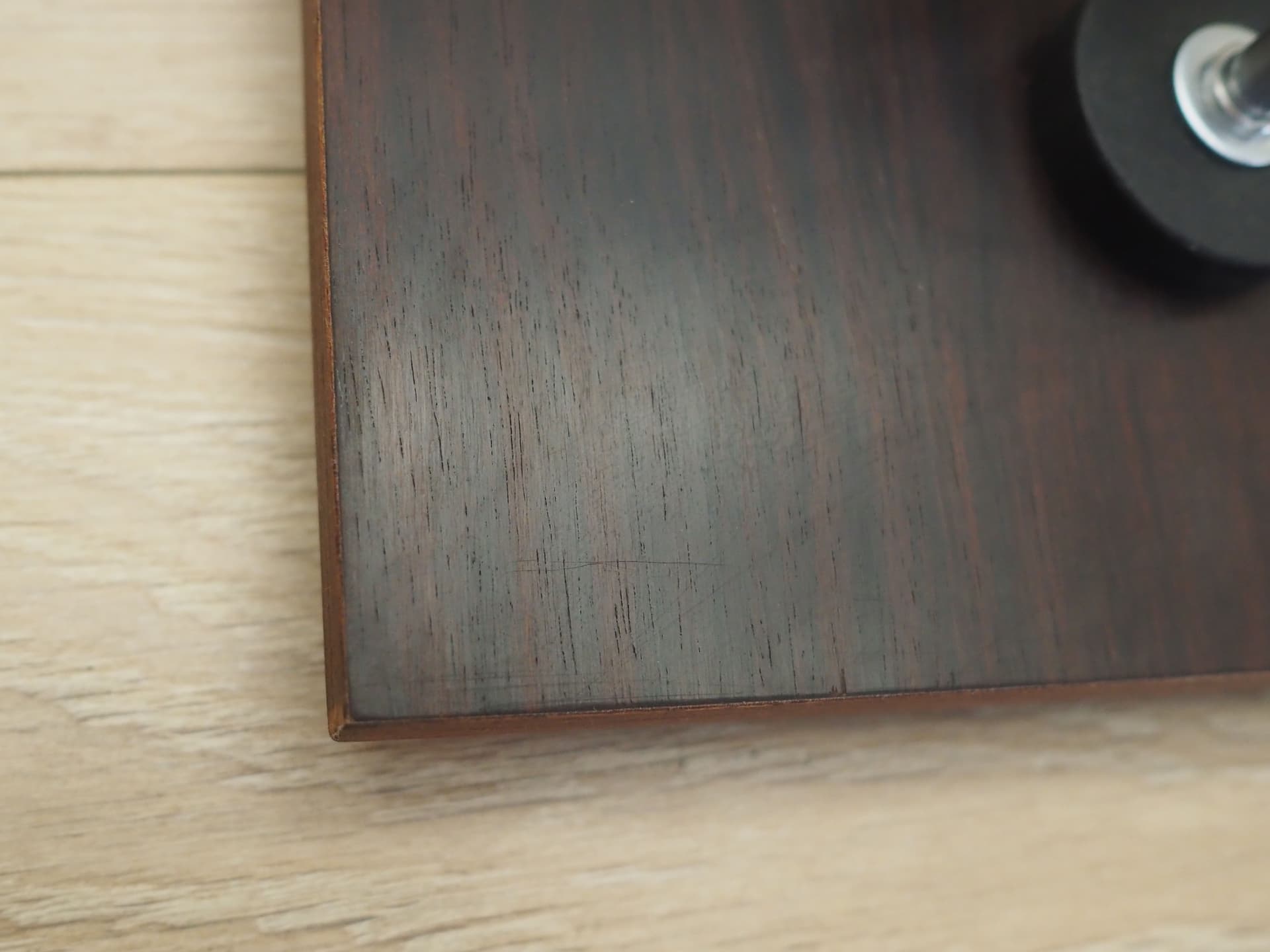 Set of wall sconces, dark brown rosewood, clear glass, chrome metal, Denmark, 1970s. - 50887