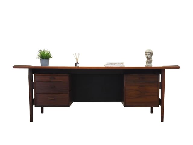 Desk, brown rosewood, by A. Vodder, for Sibast, Denmark, 1960s - DIMENSION
