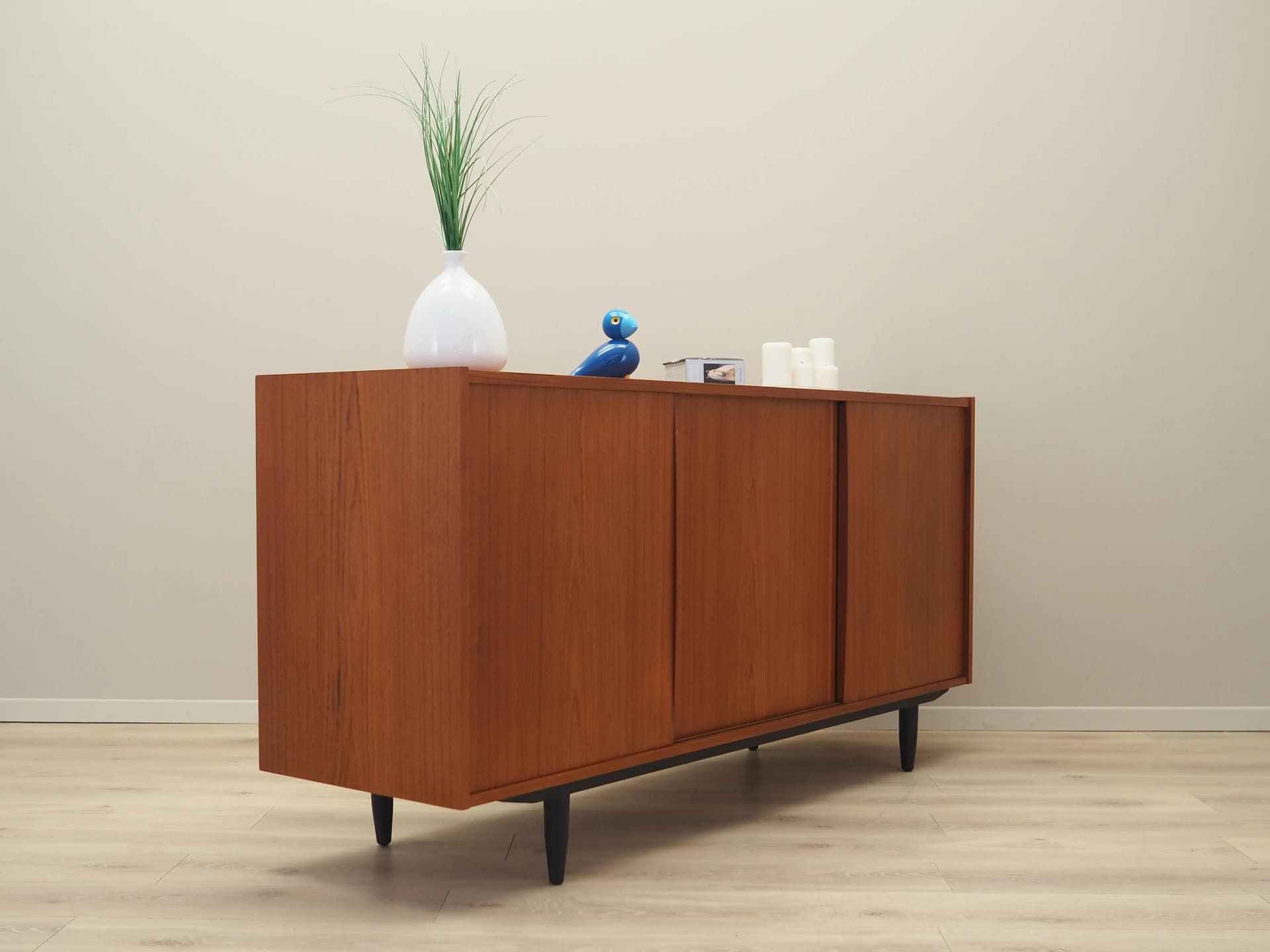 Sideboard, tek, pomarańczowy, Dania, lata 70. - 42554