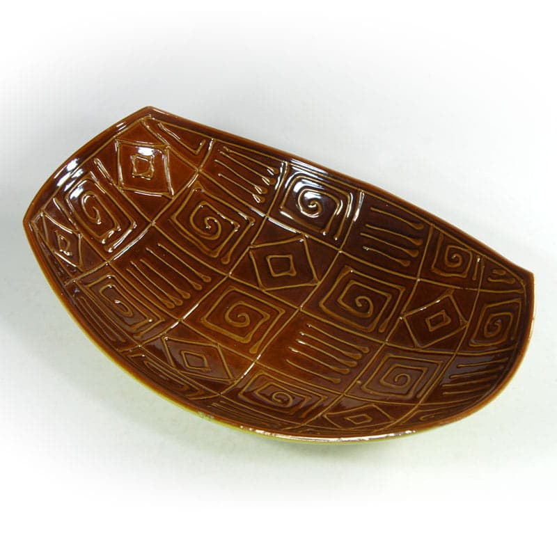 Centerpiece, green ceramic, Italy, 1960s. - 41350