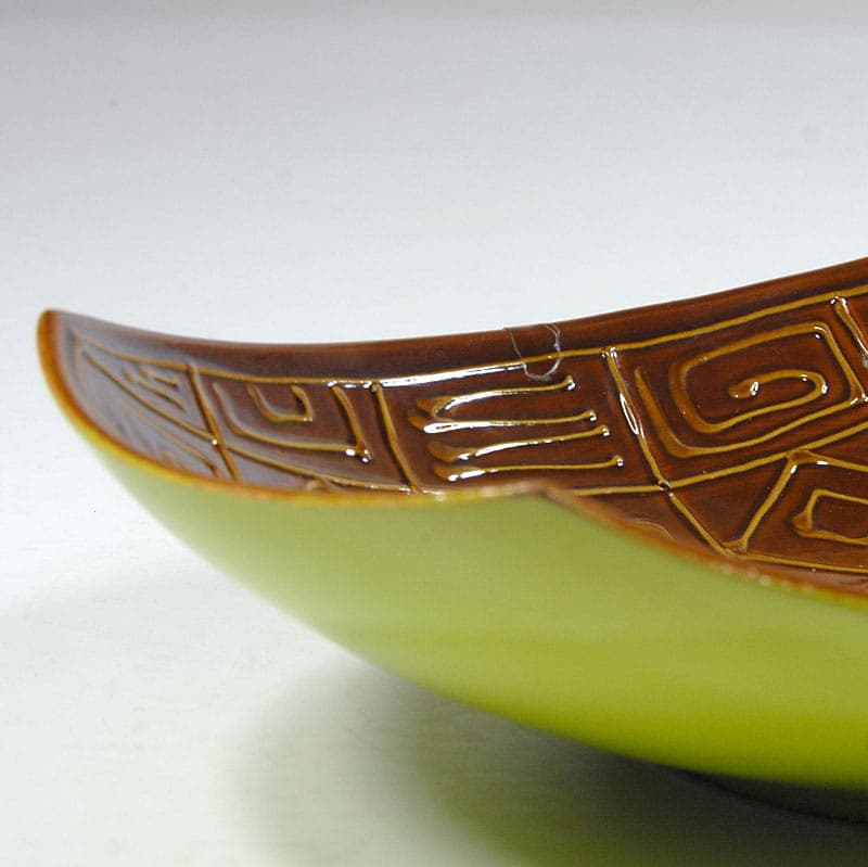 Centerpiece, green ceramic, Italy, 1960s. - 41357