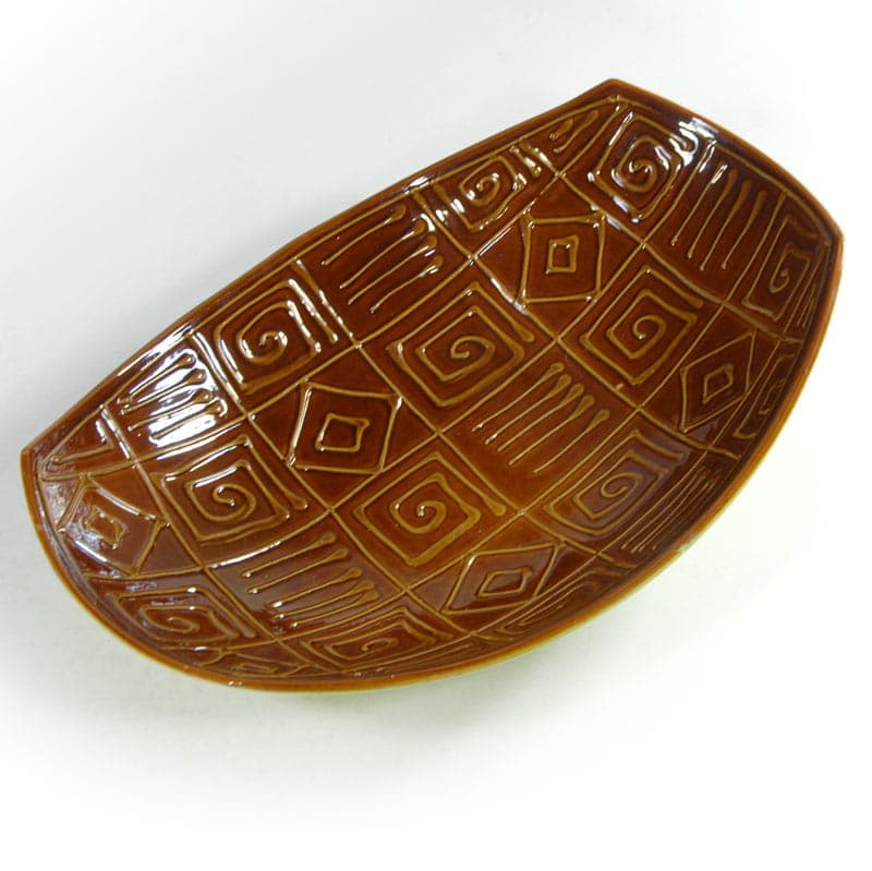 Centerpiece, green ceramic, Italy, 1960s. - 41351