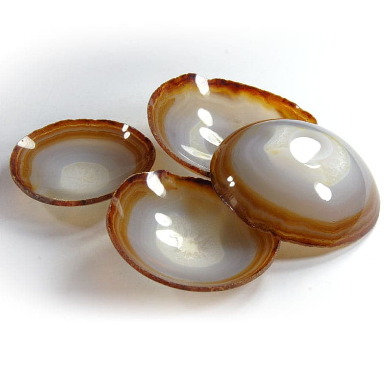 Set of bowls, beige agate, 1960s - 41347