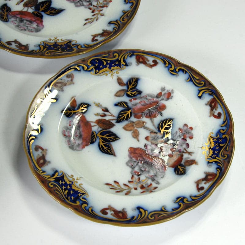 Zestaw talerzy deserowych Rose & Jessamine, fajans ivory white, Wedgwood, Wielka Brytania, XIX w. - 41332