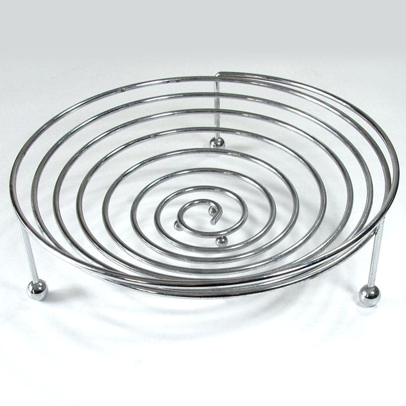 Postmodern Fruit Bowl, silver, chrome steel, Italy, 1990s. - 41323
