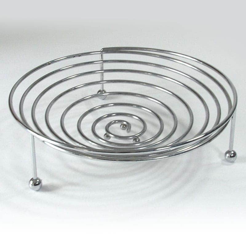 Postmodern Fruit Bowl, silver, chrome steel, Italy, 1990s. - 41321