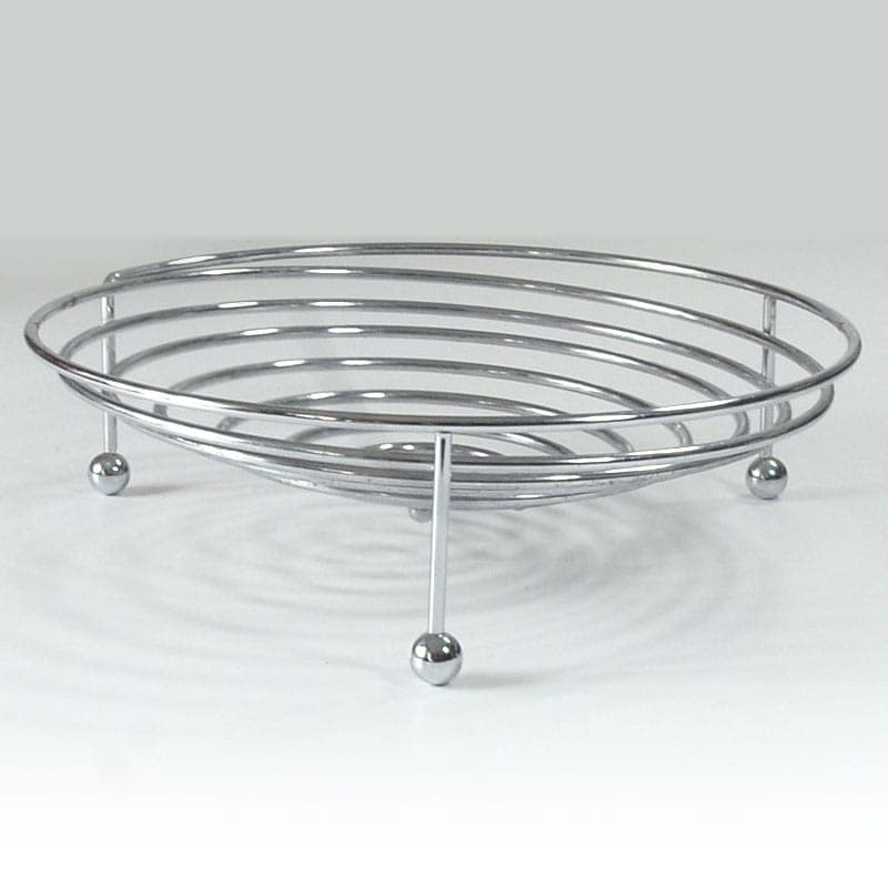 Postmodern Fruit Bowl, silver, chrome steel, Italy, 1990s. - 41324