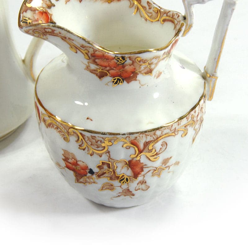 Kremowobiałe fajansowe dzbanuszki dekoracyjne, Wielka Brytania, przełom XIX/XX w. - 41291