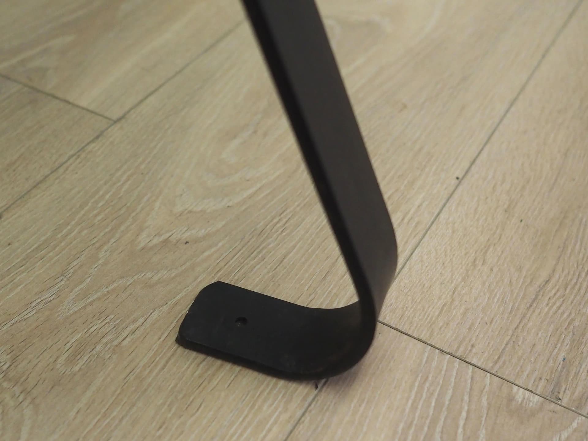 Coffee table, glass, black metal, Denmark, 1970s - 42520